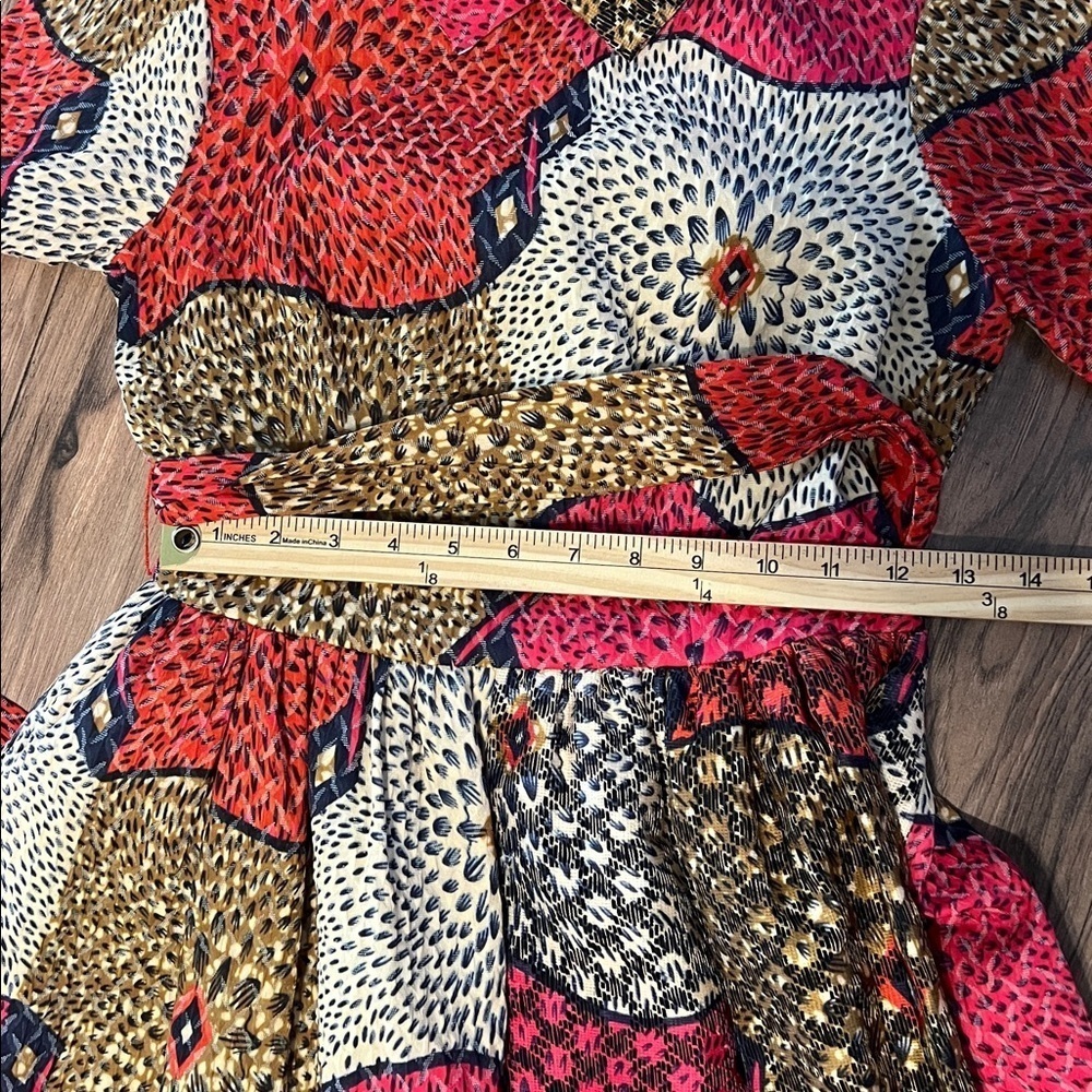 Anthropologie Doreen Mashika Legend & Song Dutch Wax Pili Dress Sz 2 Multicolor - Picture 7 of 13